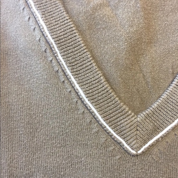 GAP V-Neck Brown Sweater M Long Sleeve Medium Men 100% Cotton - Picture 6 of 11